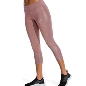 Nike Lux Racer Crop Smokey Mauve Leggings Size M